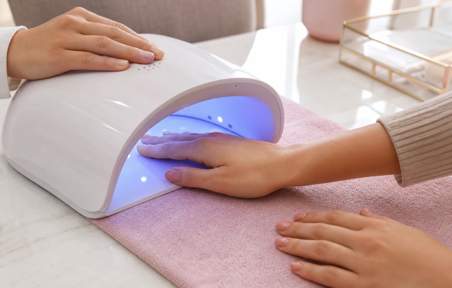 Gel Manicure preparation and process at a College Station nail salon