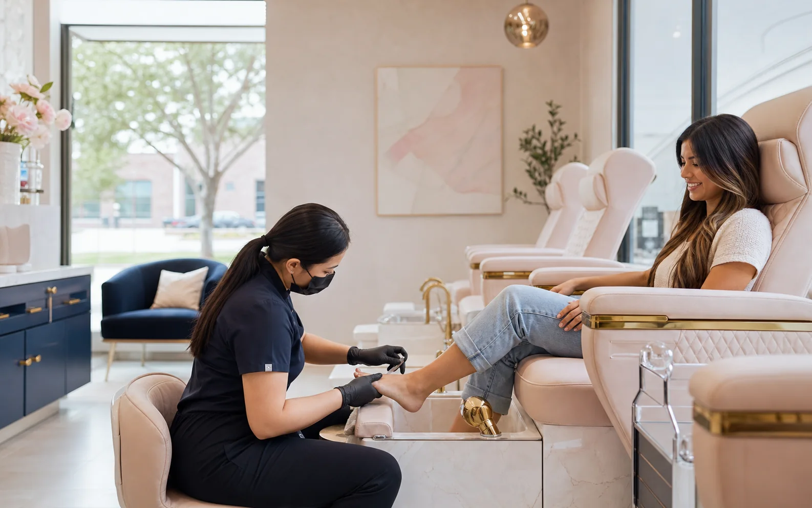 Pedicure service in College Station, Texas